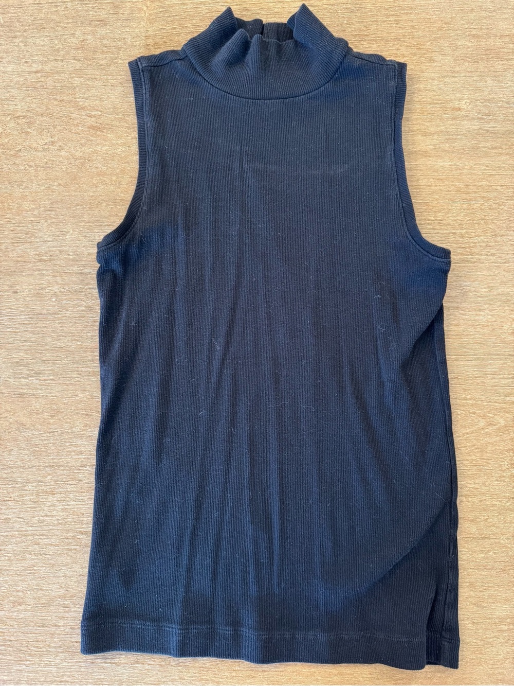 LOFT Black Sleeveless Mock Neck Tank